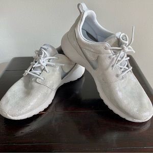 Nike white and silver sneakers